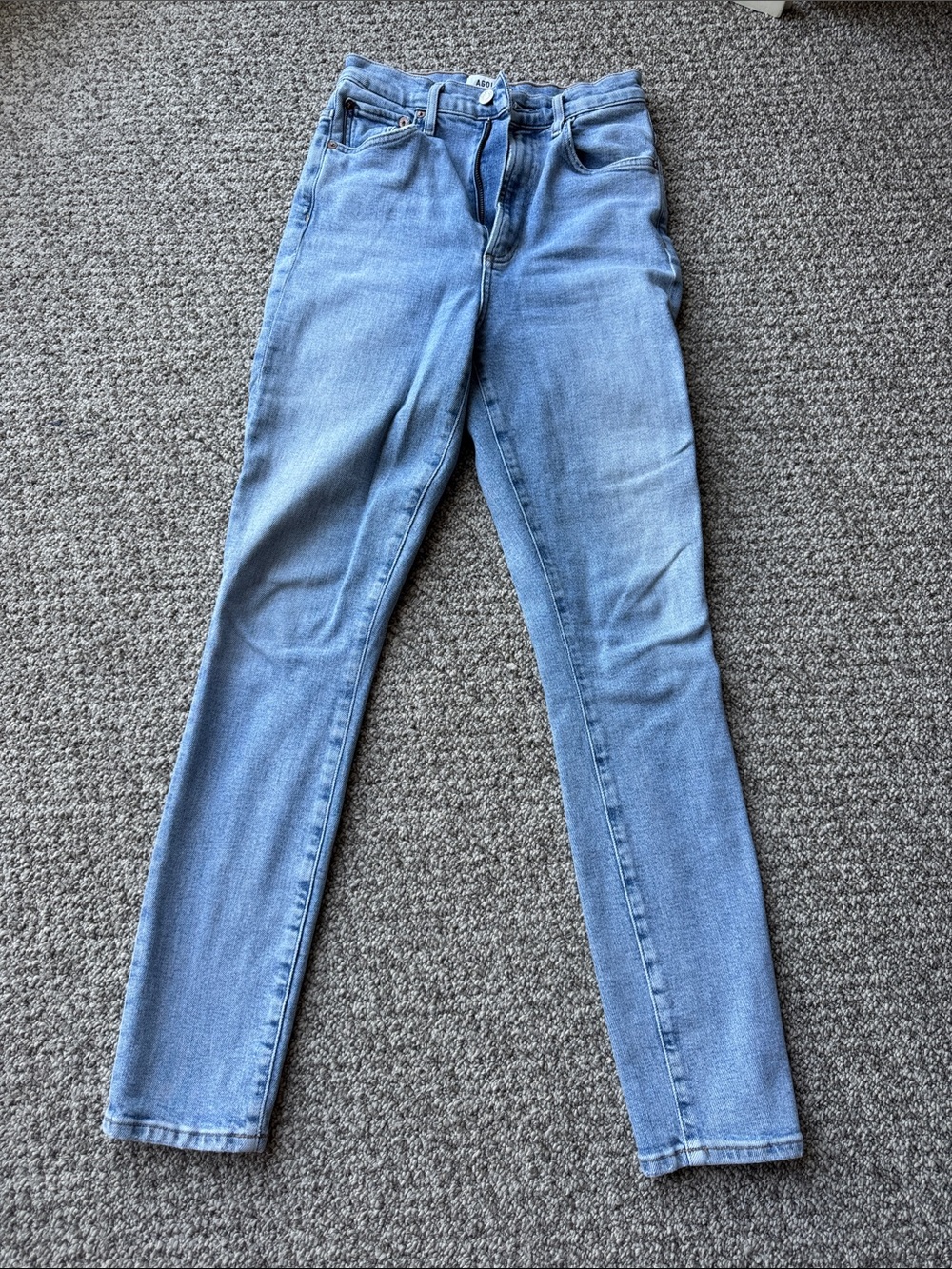 Agolde Light Blue High-Rise Skinny Jeans